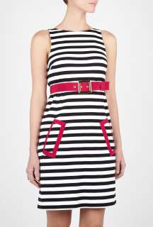   Chic  Sleeveless Stripey Pink Contrast Dress by Moschino Cheap & C