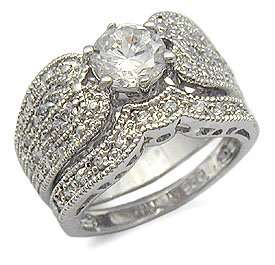  Art Deco CZ Engagement and Wedding Rings Jewelry