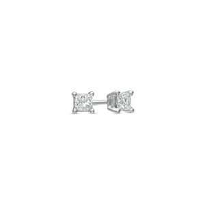 ZALES Princess Cut Diamond Solitaire Stud Earrings in 14K White Gold 1 