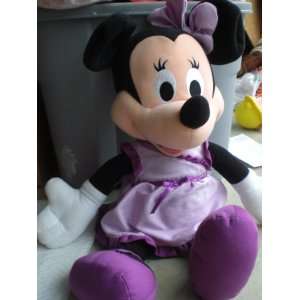  Disney Minnie Mouse 24 Large Plush Doll in Purple Dress 