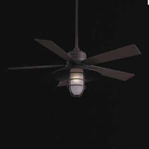   F582 Minka Aire Rainman Indoor Outdoor Ceiling Fan Brushed Nickel Wet