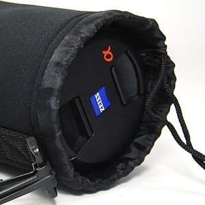  Black Small DSLR camera Drawstring Soft Neoprene Lens Pouch Bag 
