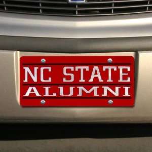 North Carolina State Wolfpack Red Mirrored Alumni License Plate 
