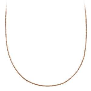  Rose Gold Plated Sterling Silver Snake Chain Necklace, 24 