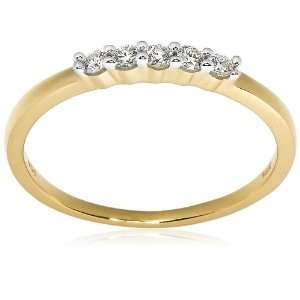 14k Yellow Gold 5 Stone Diamond Ring (1/6 cttw, H Color, SI2 Clarity 