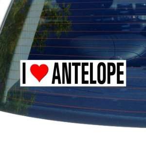 Love Heart ANTELOPE   Window Bumper Sticker