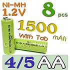   AA 1500mAh NiMH 1.2V Volt Rechargeable Battery Pack Solder Tab