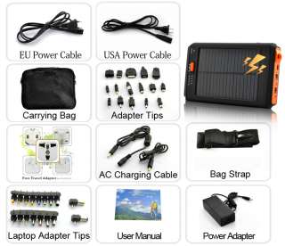   High Capacity Solar Charger and Battery with Flashlight  