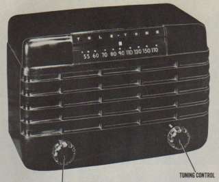 1947 TELE TONE 135 RADIO SERVICE MANUAL SCHEMATIC  