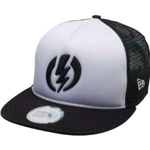 Electric 18 Wheeler II Mens Trucker Fashion Hat   Black/White / Size 