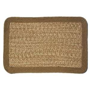     Light Brown Band   Rectangle Braided Rug (2 x 3)
