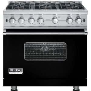   inch Professional Series Natural Gas Range With 6 Burners   Black