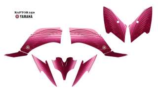 YAMAHA Raptor 2500 Atv Graphic Decal Kit 8200 Pink  