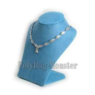 Blue Necklace Pendant Bust Jewelry Display Stand  