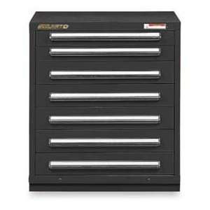   Wx33 1/2H Modular Cabinet 7 Drawers W/Dividers, & Lock Textured Black