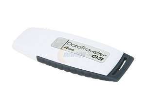 Kingston DataTraveler G3 4GB USB 2.0 Flash Drive (White & Grey) Model 