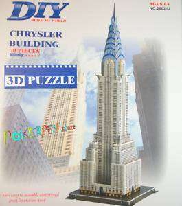 3D PUZZLE CHRYSLER BUILDING assemble educational  