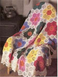 Grandmothers Flower Garden Afghan Crochet Pattern  
