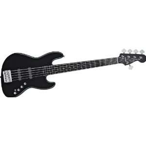   Bass Active V 5 String Electric Bass Guitar Black Musical Instruments