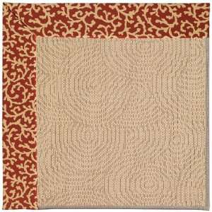   Zoe Raffia Red Lacquer Rectangle 5.00 x 8.00 Area Rug