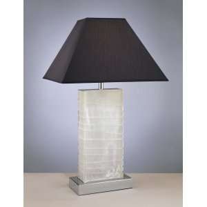    George Kovacs Chrome and Acrylic Block Table Lamp