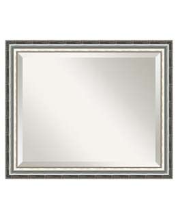 Amanti Art SoHo Silver Wall Mirror, Medium   Mirrors Home Decor   for 