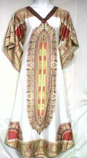 Women Dashiki Poncho Blouse Dress Kaftan L XL 1X 2X 3X  