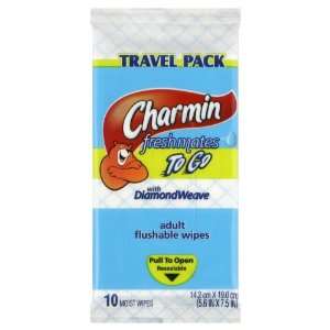   Go Flushable Wipes, Adult, Travel Pack, 10 ct.
