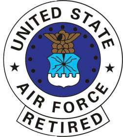USAF US AIR FORCE RETIRED VET VETERAN HAT LAPEL PIN US  