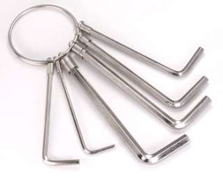 Description 6 Piece Allen Wrench Key Ring SET for Tattoo Grips, Tattoo 