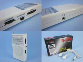 TECSUN R 218 White FM/AM/TV Sound Portable Radio R 218  