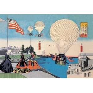  American Hot Air Balloons Take Flight   16x24 Giclee Fine 
