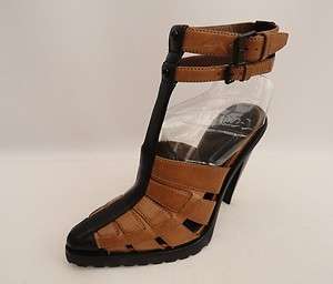 BN Alexander Wang Tan Brown Leather Ankle Strap Heels Shoes UK5 EU38