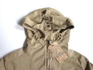 RALPH LAUREN POLO brown hooded pullover anorak jacket M NWT  