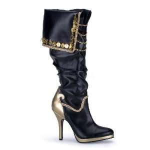  3 3/4 Heel Gypsy Ankle Boot w/Chain and Coin Accents 