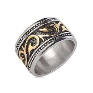   ring or Anniversary Ring. Stainless Steel Gothic Mens Rings size 8, 9