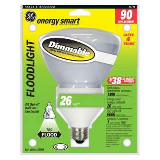 GE Long Life CFL R40 Dimmable Flood Light   White product details page