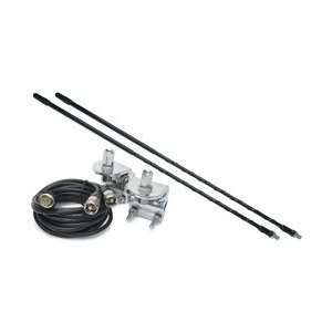   Top Loaded Dual CB Antenna With Mirror Mounts&Cable 750 Watt X 2 Black