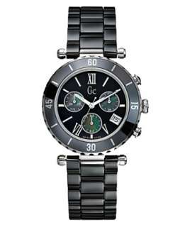   Timepieces Watch, Womens Chronograph Black Ceramic Bracelet G43001M2
