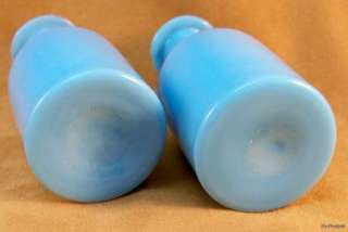   of Antique Portieux Vallerysthal Blue Opaque Milk Glass Scent Bottles