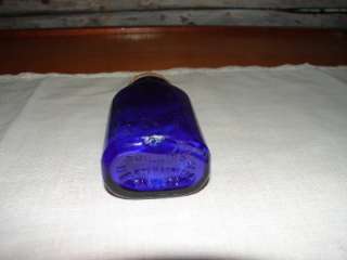Vtg Blue Glass Phillips Milk Of Magnesia Tablets Bottle  