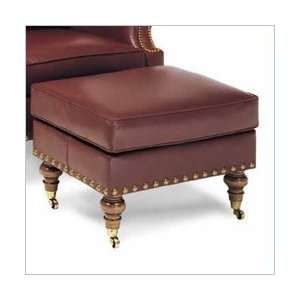  Antique Brass Distinction Leather Lincoln Ottoman Furniture & Decor