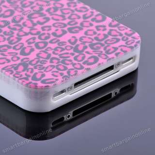   Hellokitty Fuxia Leopard Back Skin Cover Case For Apple iphone4 4S 4G