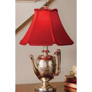  Jn Symr Avon Teapot Table Lamp Bell Ant.silvr Leaf