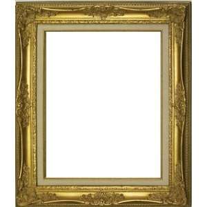    Louis XV Style Linen Lined Antique Gold Frame