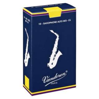 Vandoren Traditional Eb Alto Saxophone Reeds, Box of 10 (Strength 2 