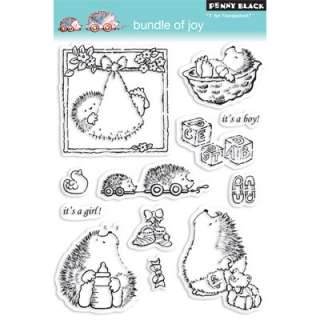 BUNDLE OF JOY Penny Black Clear Stamps Critter/Hedgehog  