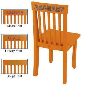   KidKraft 16614 Personalized Avalon Chair in Tangerine Orange Baby