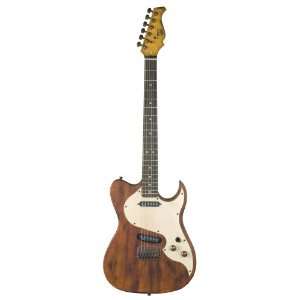  AXL Badwater Eldorado Electric Guitar, Brown Musical 