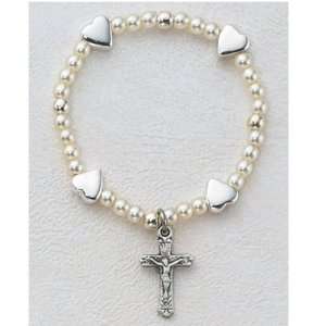   Baby Heart Stretch Bracelet Catholic Charms Pendant Jewelry Religious
